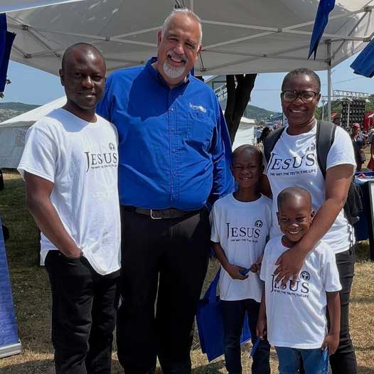 Lighthouse VOAR-FM outreach moment at Christian faith events Canada community gathering